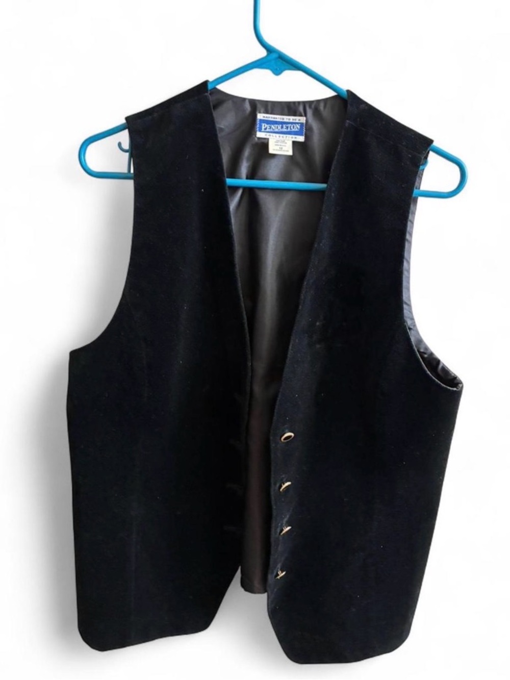 Vintage Pendleton Black 100% Cotton Vest- Size 12